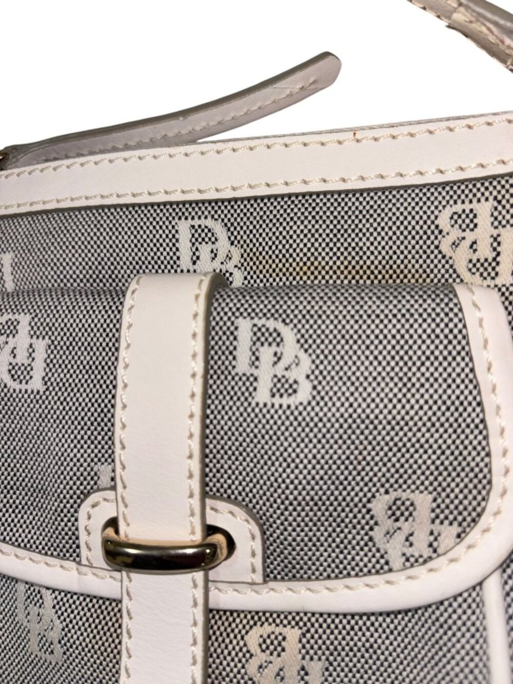 Dooney and Burke Small Purse Gray and White 8"x8" - Picture 5 of 10